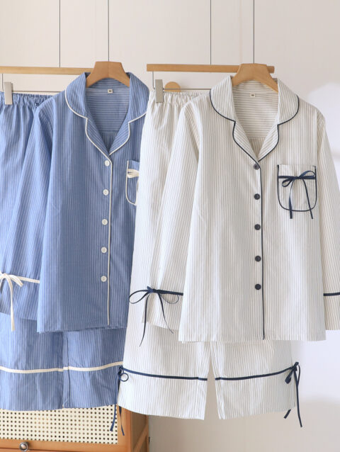 Casual Loungewear Set With Long Sleeves And Long Pants