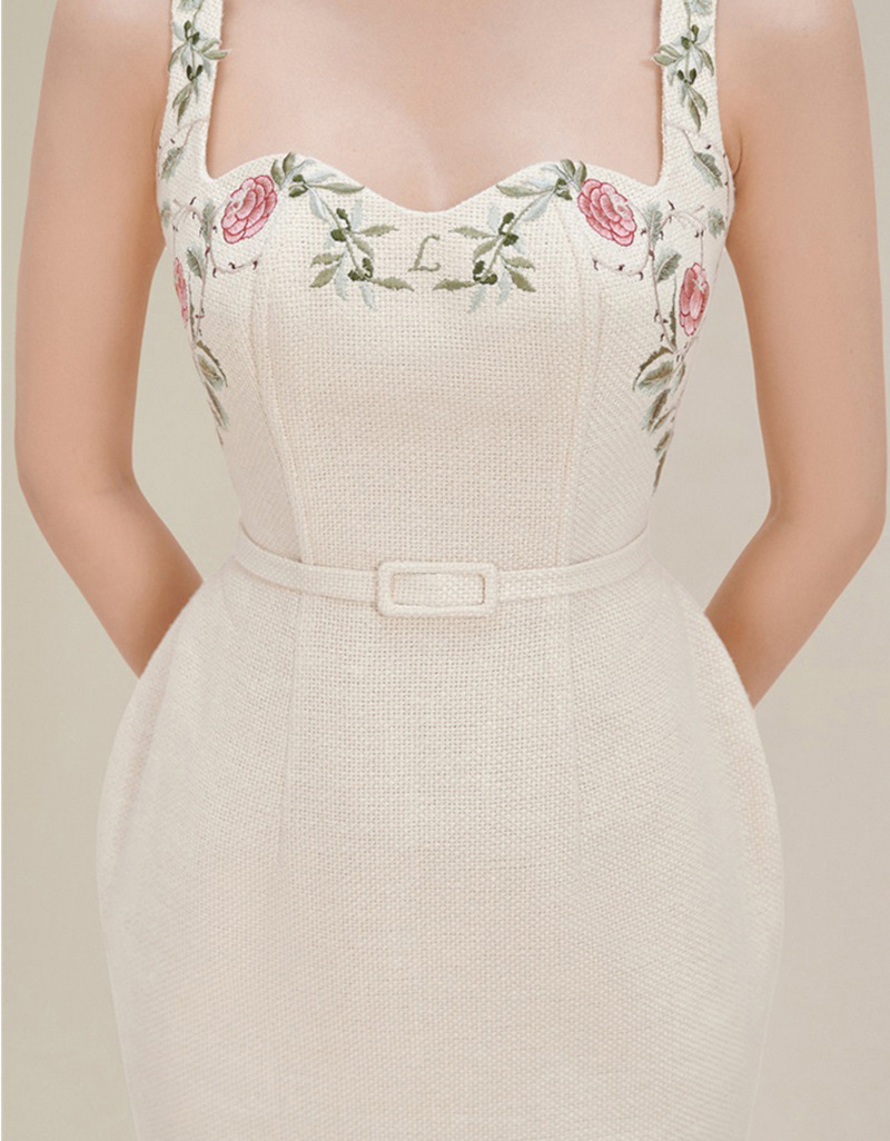 Niche Machine Embroidery Dress Strap Elegant Hip - Image 5