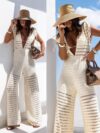 Casual Solid-Color Slim-Fit Elegant Jumpsuit