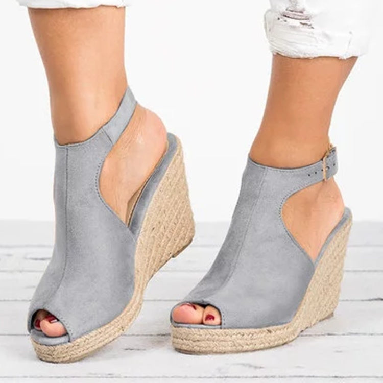 Peep Toe Spartan Sandals Summer Wedges High Heel Shoes - Image 11