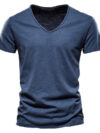 Solid Color Slubby Cotton Short Sleeve T-Shirt
