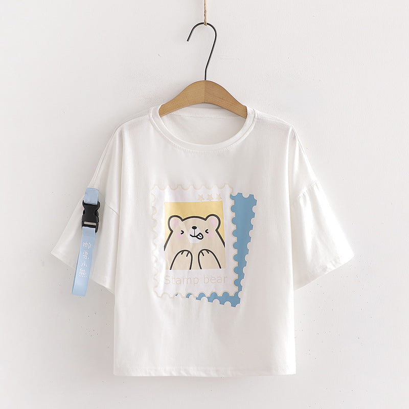 Short-sleeved T-shirt Girls Sports And Leisure Shorts - Image 4