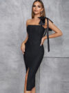 Sleeveless One-shoulder Tight Bandage Dress