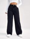 Loose-fit Slimming Washed Denim Jeans