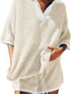 Loose Knitted Top High Waist Knit Shorts Suit