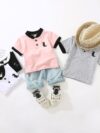 Multi-color Short Sleeve Suit Summer