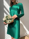 Acetate Satin Long-sleeved Dress Spring
