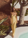 New Celebrity-Style Silk-Satin Slip Dress