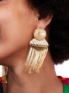 Metal tassel earrings