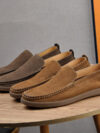 Mens Casual Breathable Soft Leather Shoes
