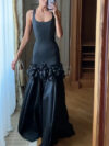 Young Halter Three-dimensional Flower Dress