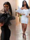 Puff Sleeve Dress With Hip Skirt