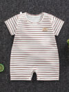 Baby cotton short-sleeved jumpsuit