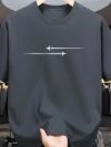 Pattern Printed Comfortable Sports Round Neck T-shirt