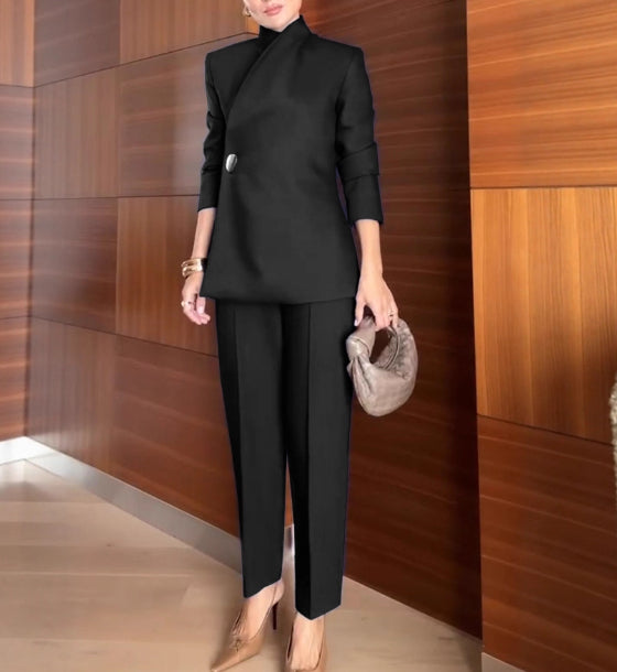 Long-Sleeve Business Office Suit Set - Image 5