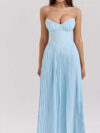 Tube Top Sleeveless Pleated Dress