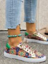 Round Toe Board Women's Shoes