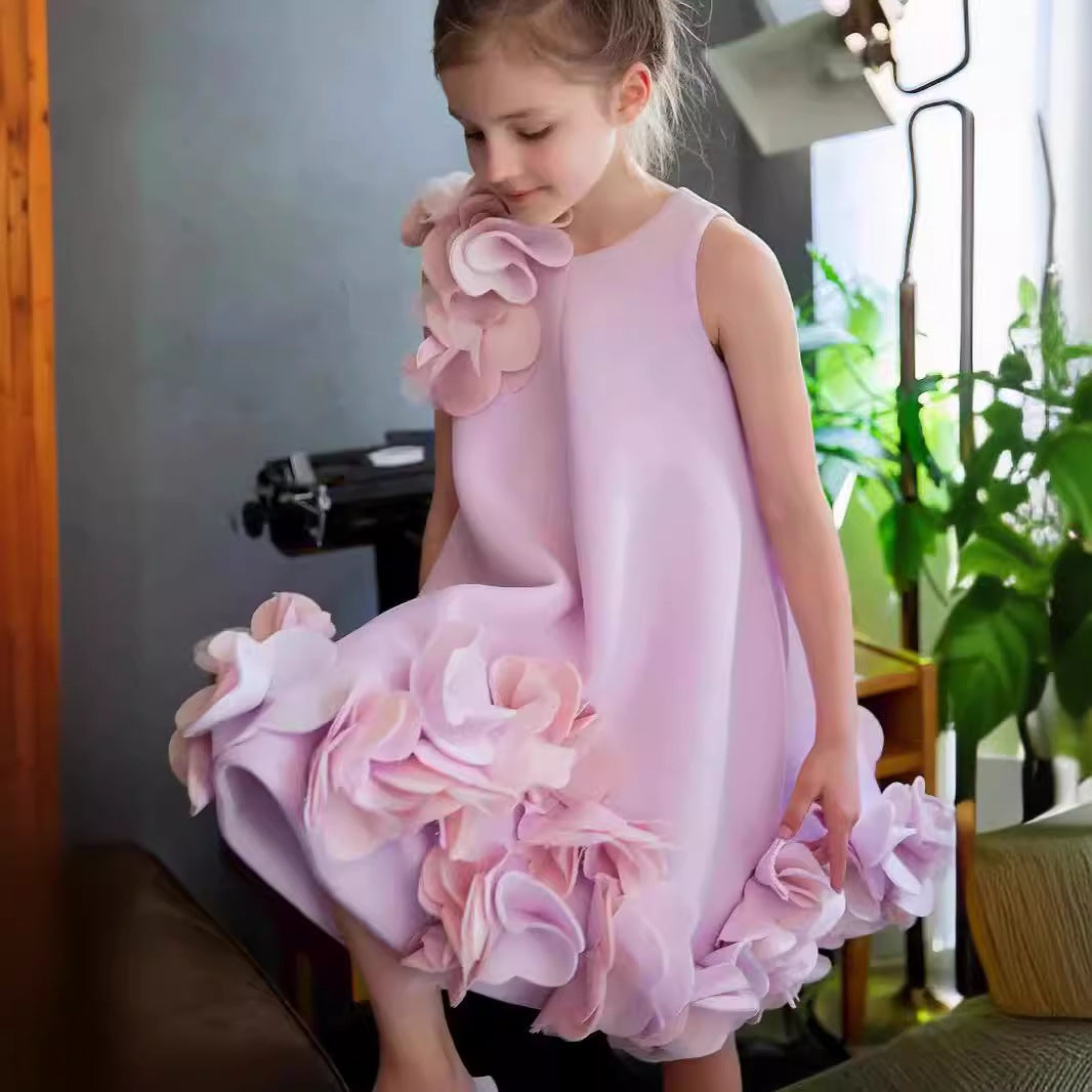 Luxury Flower Girl Feather Dress - Image 7