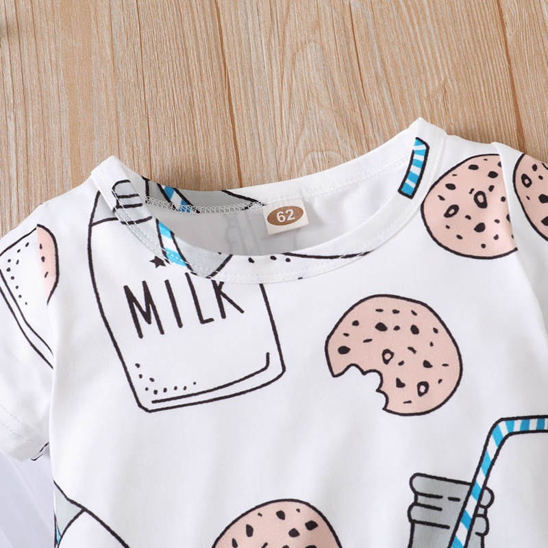 Children's Bottle Print Short Sleeve Romper - Image 3