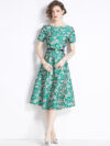 French Retro Jacquard Dress