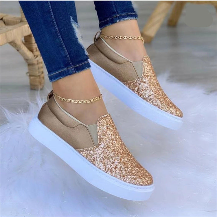 Thick Sole Casual Sequin Shoes - Image 3