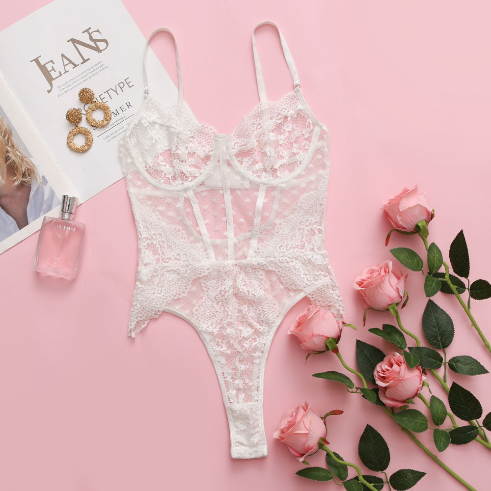 Lingerie With Steel Ring Lace Jumpsuit - Image 9