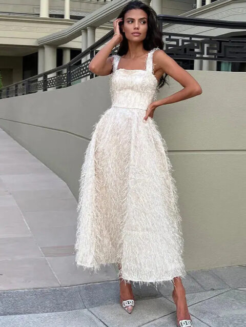 Sleeveless Tassel Dress