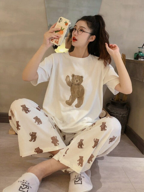 Short-sleeved Trousers Pajamas Suit Sweet Princess Homewear
