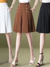 Thin High Waist Slim Fit Wide Leg Pants