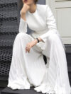 Light Ripe Wide Leg Pant Suit