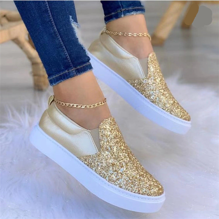 Thick Sole Casual Sequin Shoes - Image 2