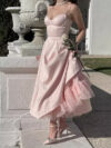 Light Luxury Heavy Slimming Voile Suspender Dress