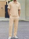 Sportswear Set Short-Sleeve Polo Shirt Pants