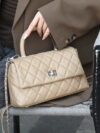 Classic Chanel-Style Crossbody Bag In Top-Layer Cowhide