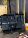 Luxury Brand Silver Buckle Genuine Leather Handbag