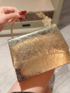 Versatile Shiny Leather Flap Evening Bag