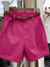 Loose Slimming High-waisted Wide-leg Outerwear Shorts