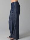 Retro Striped Cotton-Linen Casual Pants