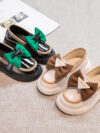 Simple British Style Bow Soft Bottom Casual Shoes