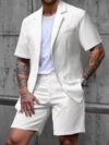 Slim-fit Business-casual Short Two-piece Suit