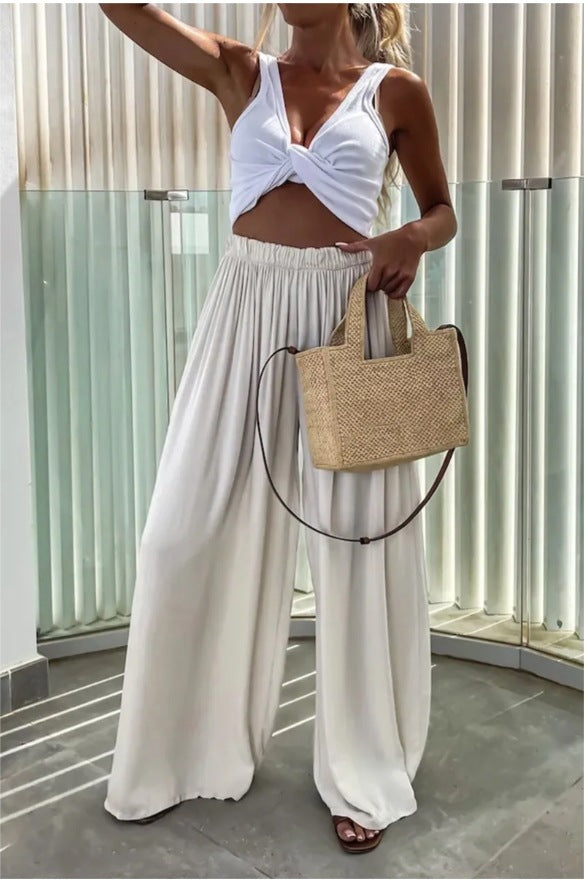 Pocket Wide-leg Loose Casual Pants - Image 10
