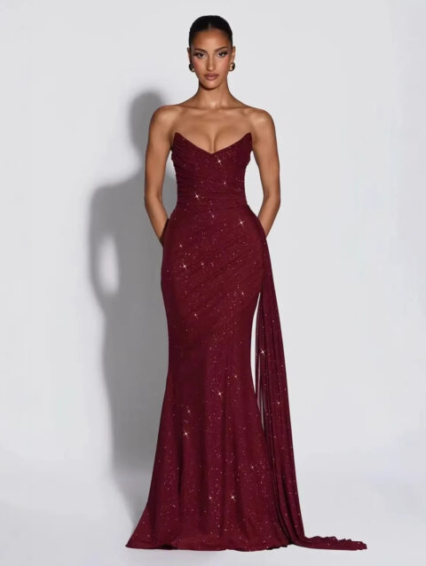 Elegant Strap Sequin Dress