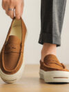Suede Low-top Classic Chunky-soled Loafers
