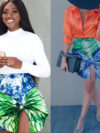 Tie Dye Skirt Bow Contrast Color