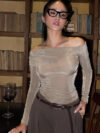 Off-shoulder Long-sleeved Top