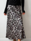 French Leopard Print Versatile High Waisted Skirt