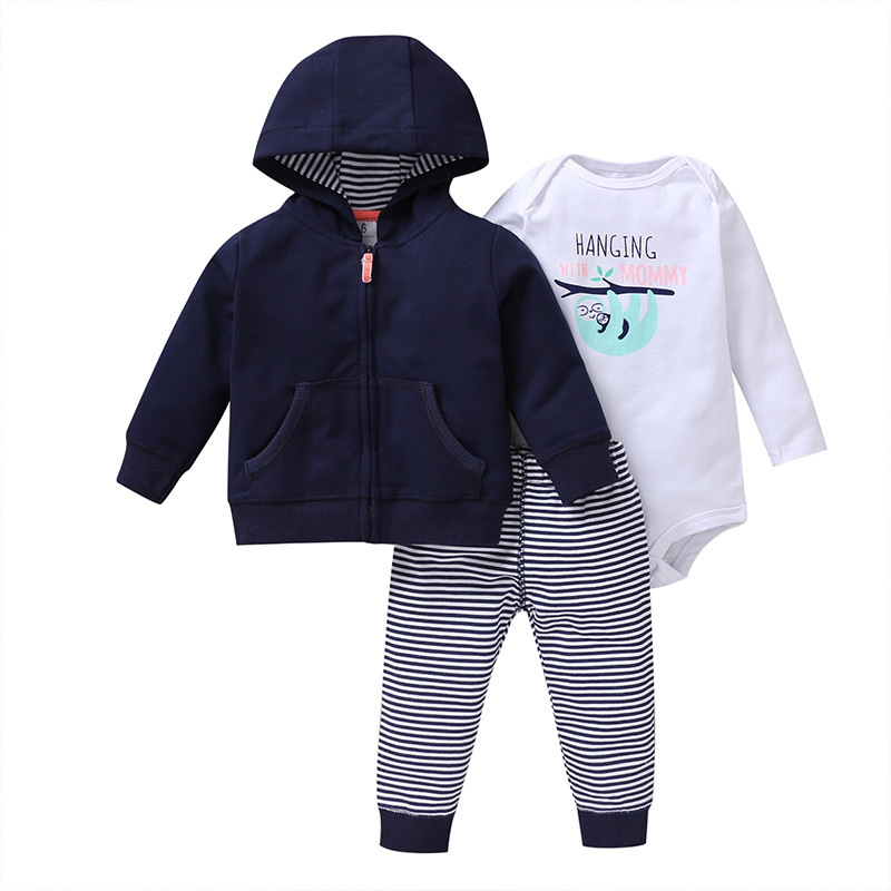 Boy's Suit Striped Trousers Long-Sleeved Three-Piece - Image 7