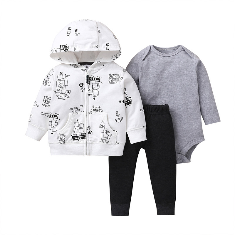 Boy's Suit Striped Trousers Long-Sleeved Three-Piece - Image 9