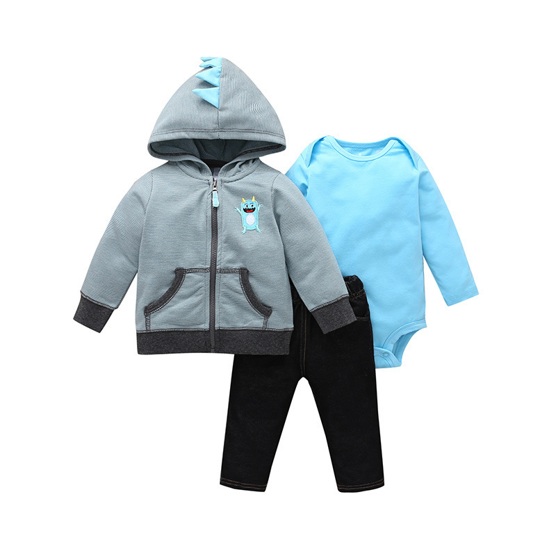 Boy's Suit Striped Trousers Long-Sleeved Three-Piece - Image 10