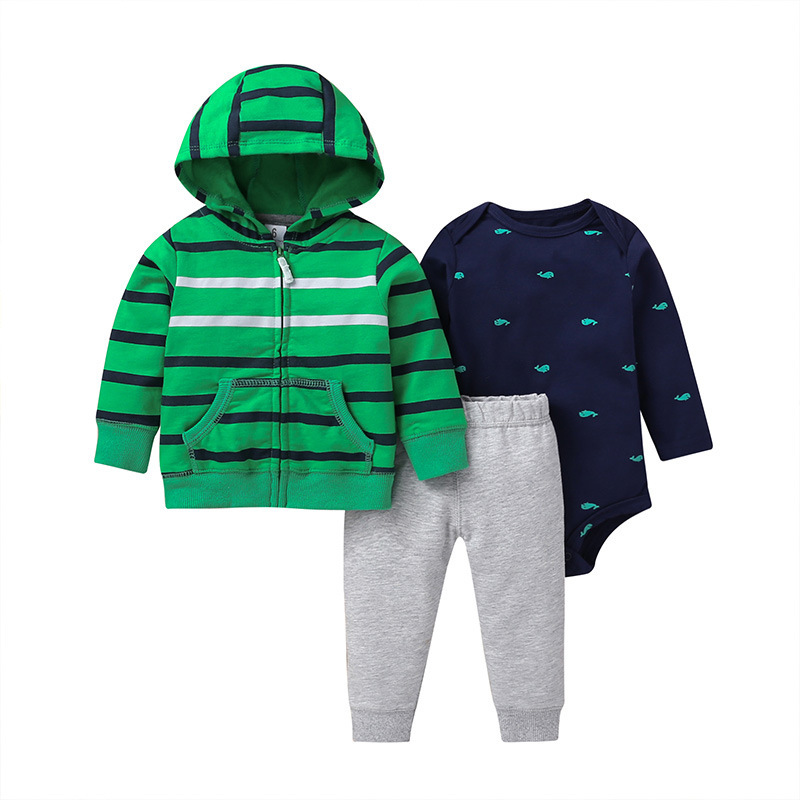 Boy's Suit Striped Trousers Long-Sleeved Three-Piece - Image 5